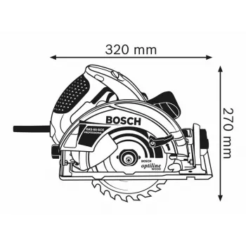 Bosch 0 601 668 901 nešiojamas diskinis pjūklas 19 cm 5000 aps./min. 1800 W