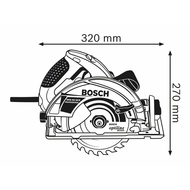 Bosch 0 601 668 901 nešiojamas diskinis pjūklas 19 cm 5000 aps./min. 1800 W