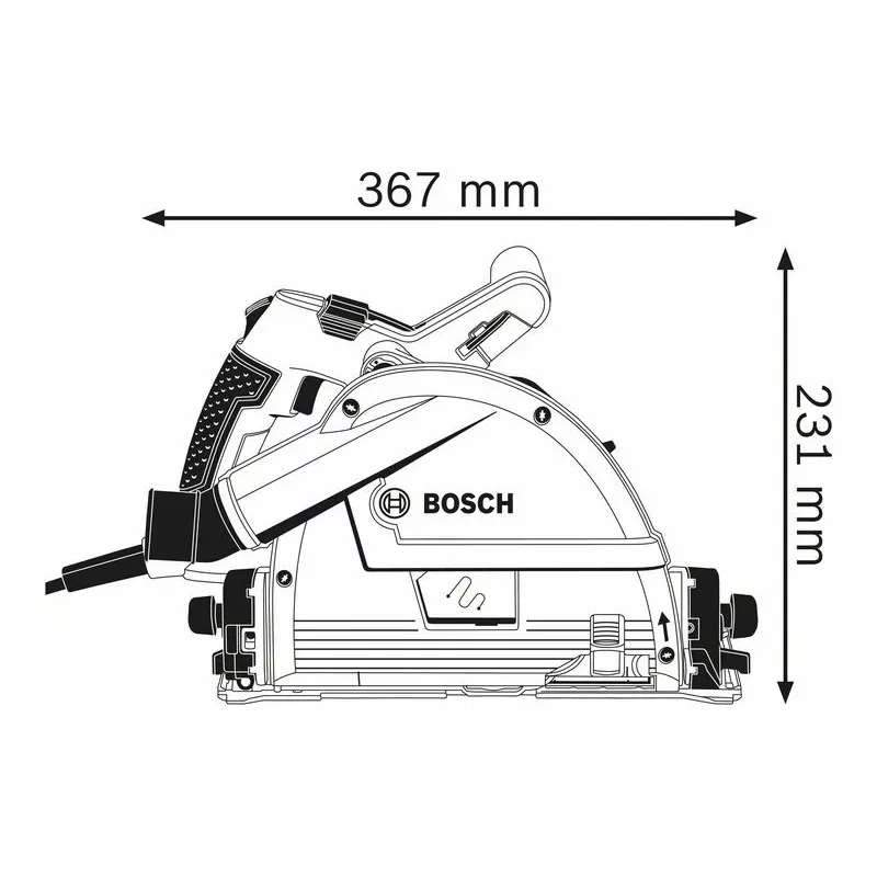 Bosch 0 601 675 001 nešiojamas diskinis pjūklas 16,5 cm 6250 aps./min. 1400 W