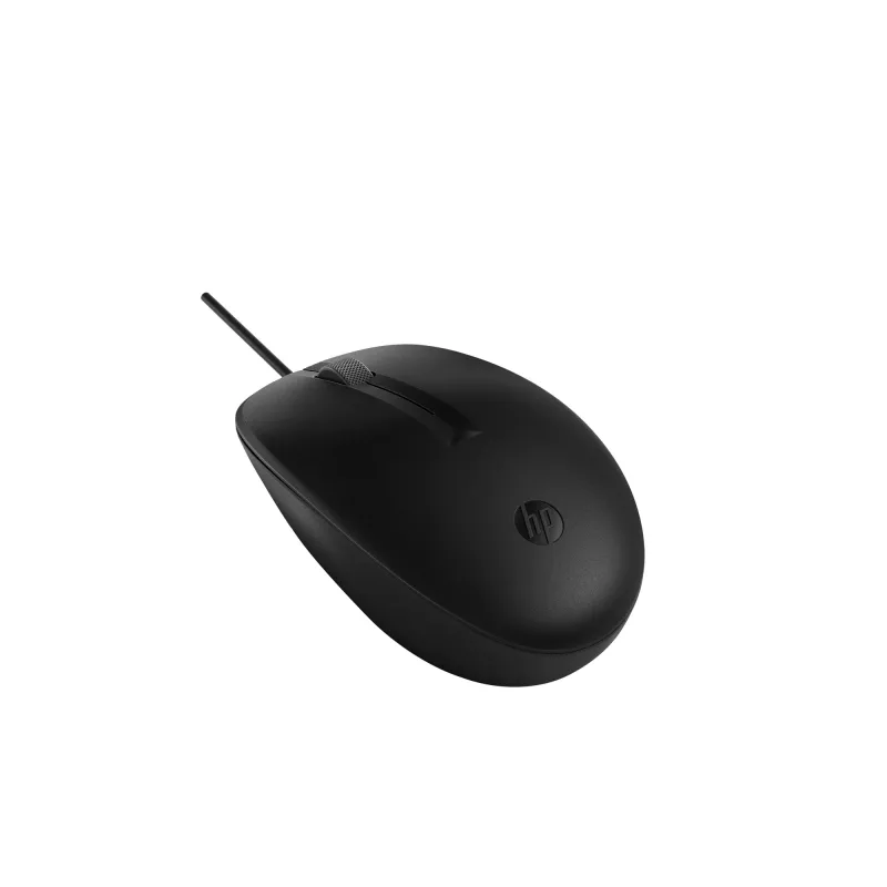 HP 128 lazerinė laidinė pelė, abiem rankoms tinkama, lazerinė, USB Type-A, 1200 DPI, juoda