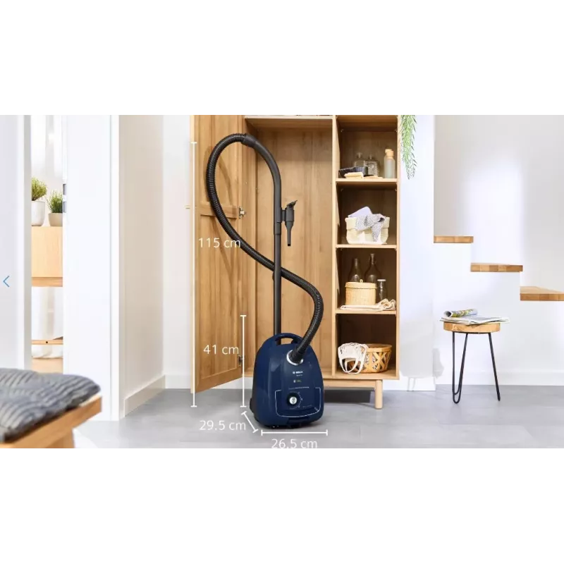 Bosch Serie 4 BGD38BU2 dulkių siurblys 4 L Būgninis siurblys Sausas 600 W Dulkių maišelis