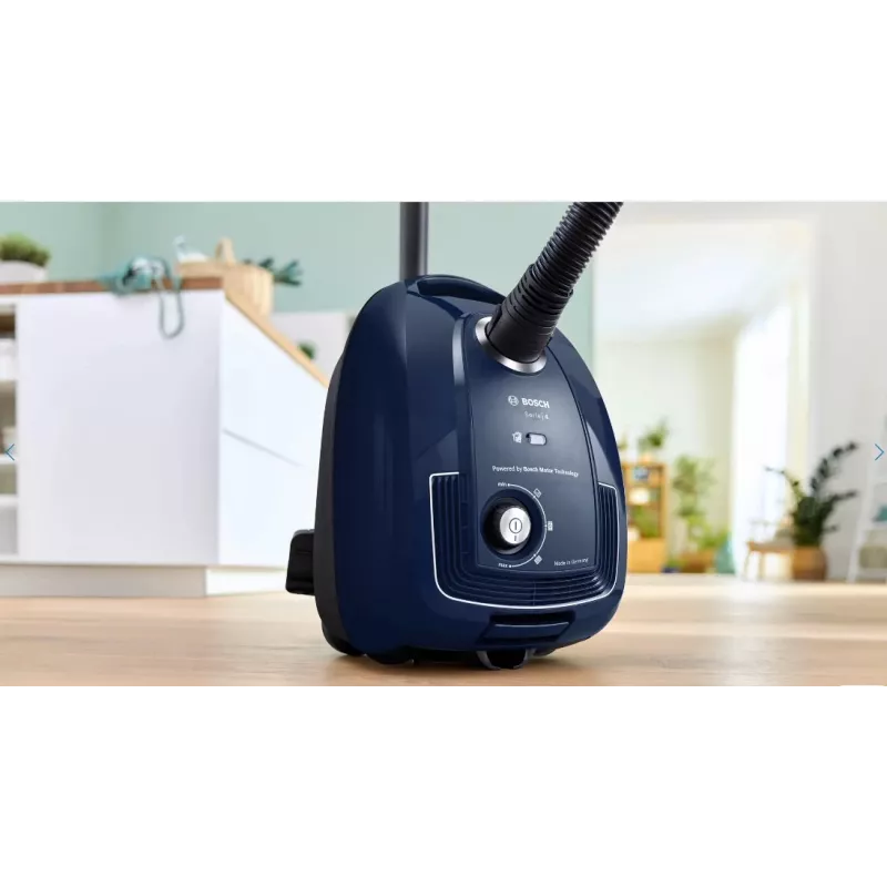 Bosch Serie 4 BGD38BU2 dulkių siurblys 4 L Būgninis siurblys Sausas 600 W Dulkių maišelis