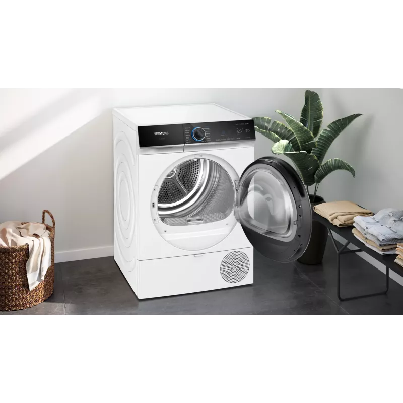 Siemens iQ700 WQ45B2B40 drabužių džiovyklė Laisvai pastatoma Su priekiniu pakrovimu 9 kg Balta