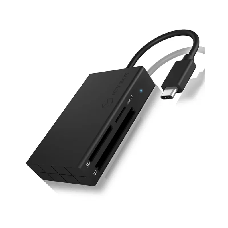 ICY BOX IB-CR401-C3 kortelių skaitytuvas USB 3.2 Gen 1 (3.1 Gen 1) Type-C juodas