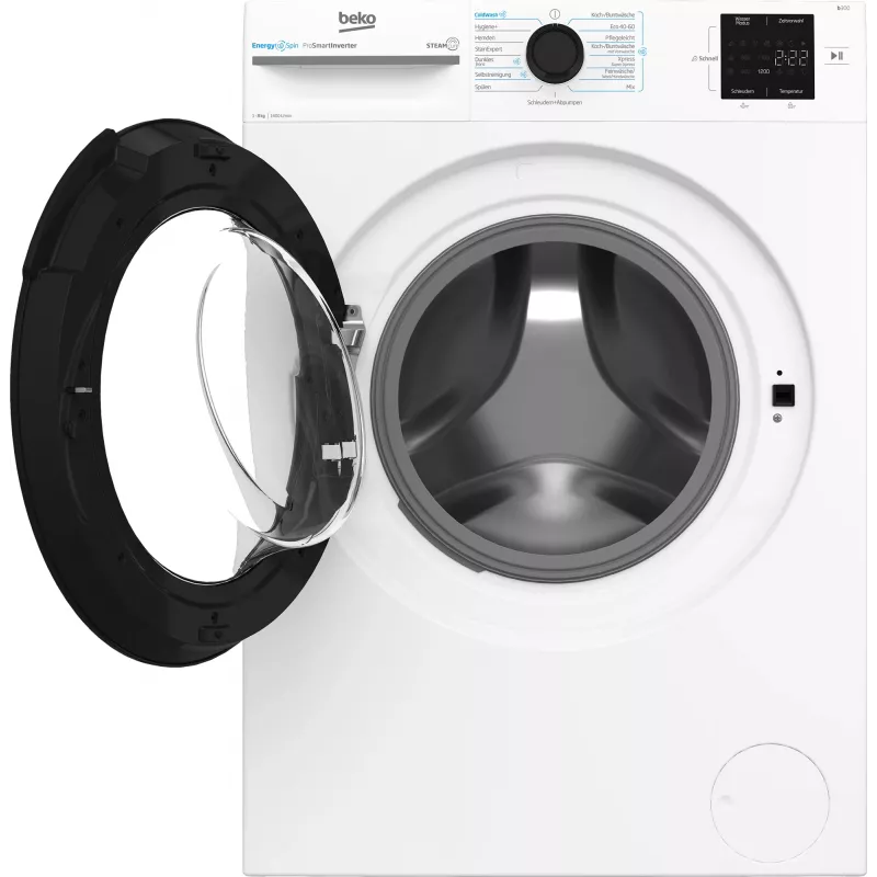 Beko b300 BM3WFU3841X skalbimo mašina Įkraunama iš priekio 8 kg 1351 aps./min Balta
