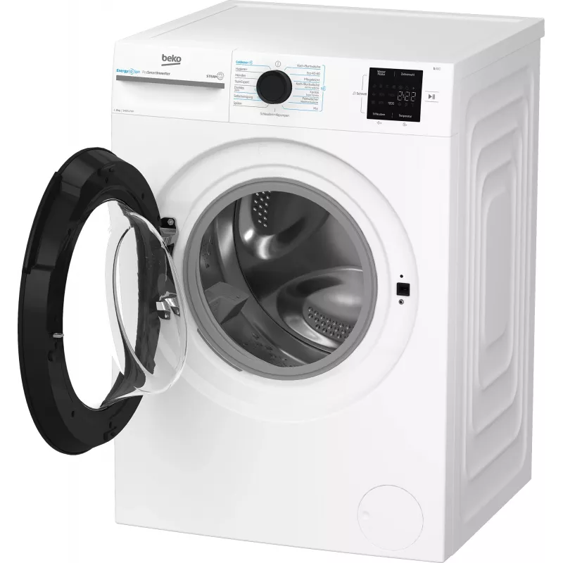 Beko b300 BM3WFU3841X skalbimo mašina Įkraunama iš priekio 8 kg 1351 aps./min Balta