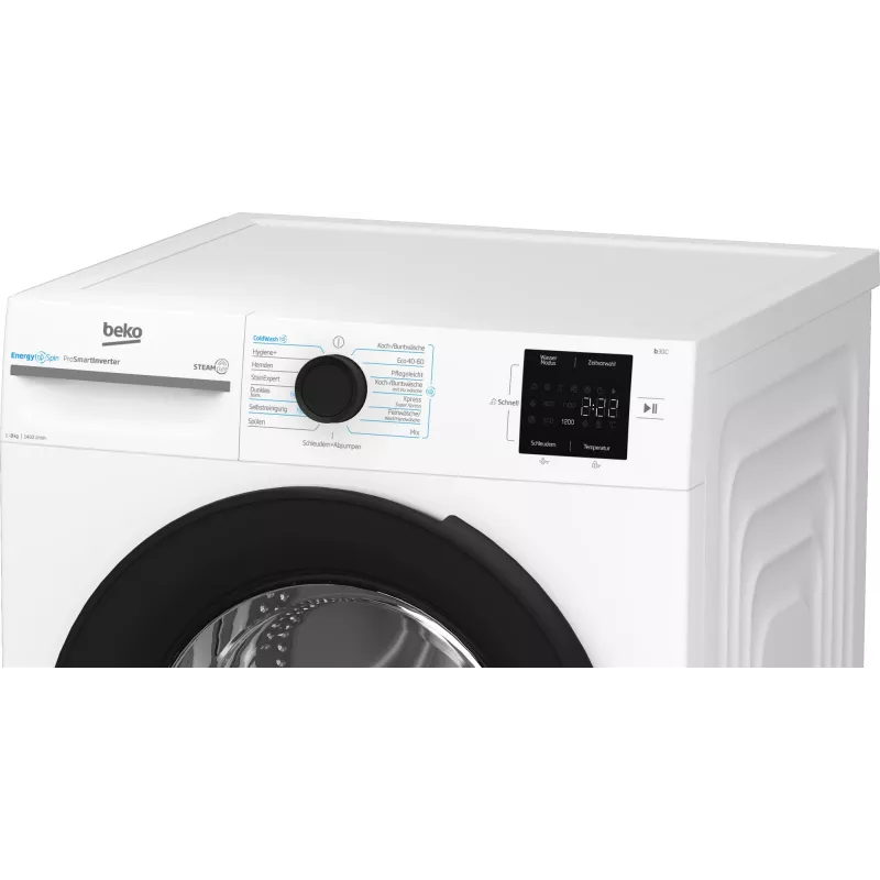 Beko b300 BM3WFU3841X skalbimo mašina Įkraunama iš priekio 8 kg 1351 aps./min Balta