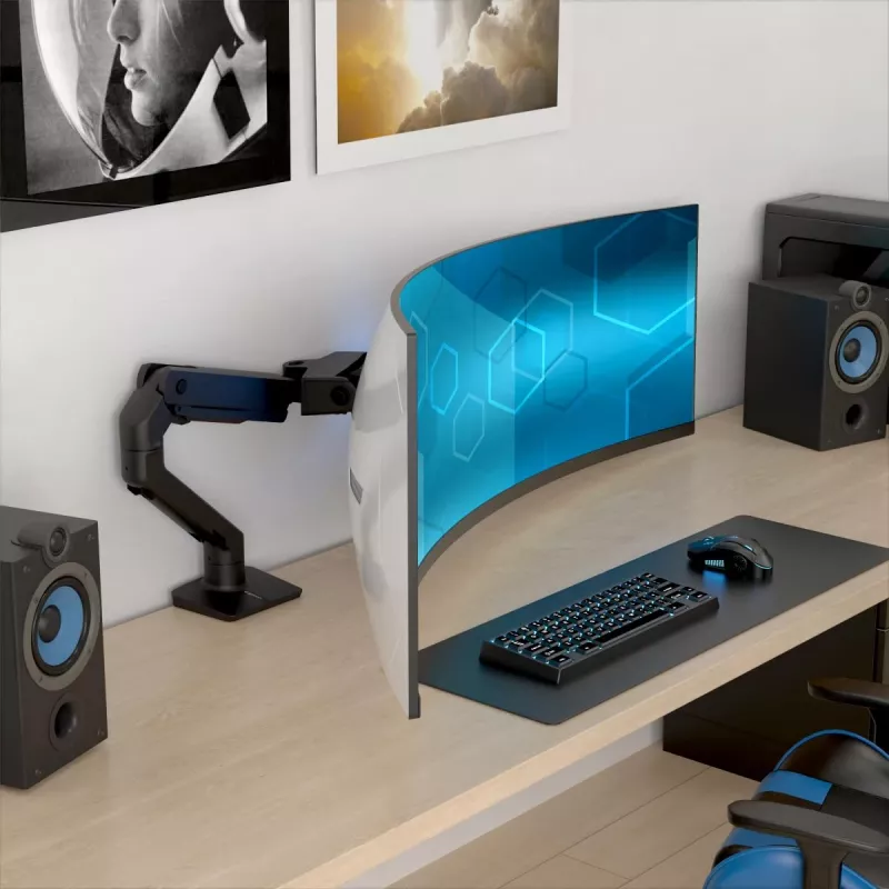 ERGOTRON HX stalo monitoriaus laikiklis su VHD pasukimo mechanizmu - matinė juoda