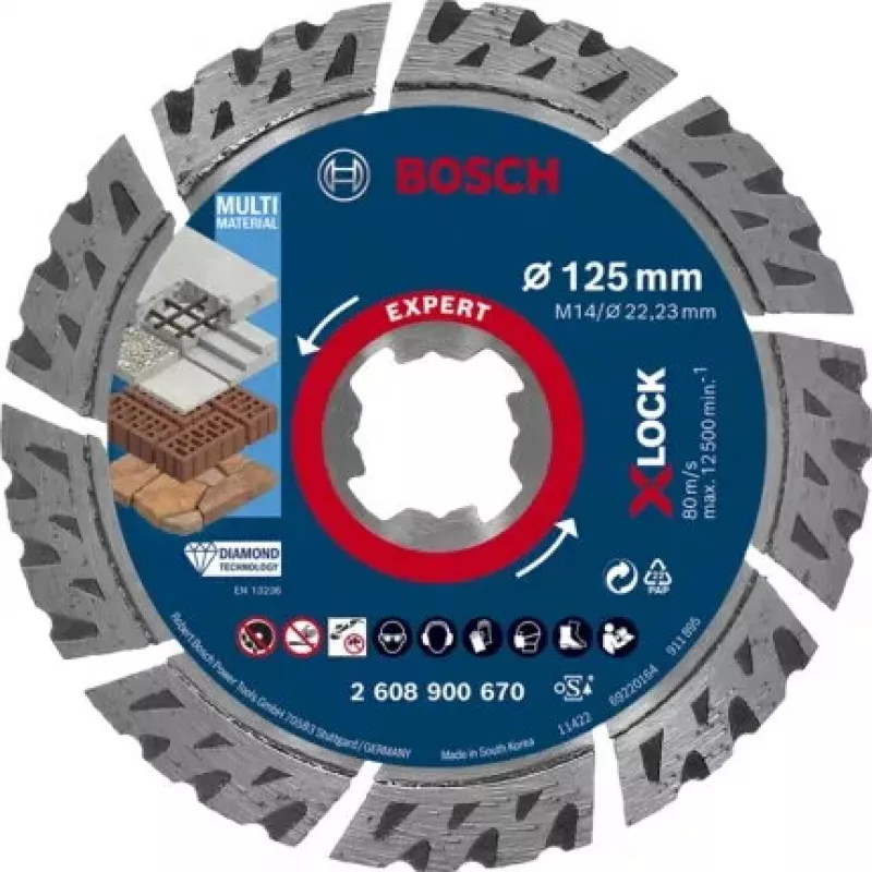 Bosch EXPERT MULTIMATERIAL X-LOCK pjovimo diskas
