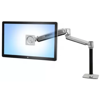ERGOTRON Lx Hd sėdimos-stovimos pozicijos stalo laikiklis LCD svirčiai (poliruotas aliuminis)