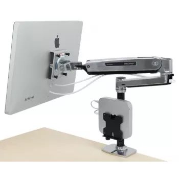 ERGOTRON Lx Hd sėdimos-stovimos pozicijos stalo laikiklis LCD svirčiai (poliruotas aliuminis)