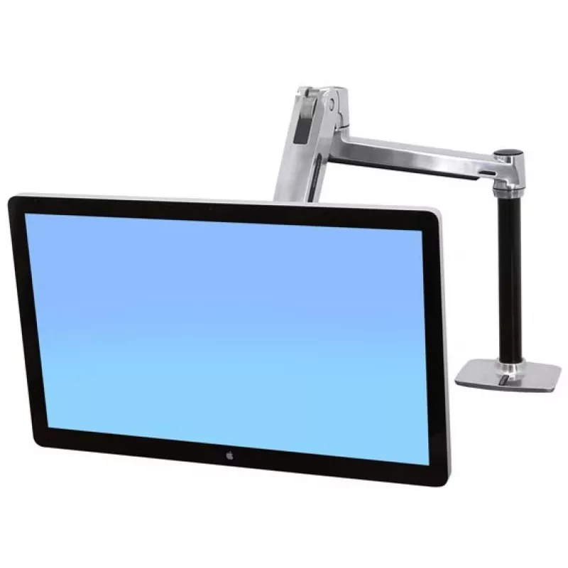 ERGOTRON Lx Hd sėdimos-stovimos pozicijos stalo laikiklis LCD svirčiai (poliruotas aliuminis)