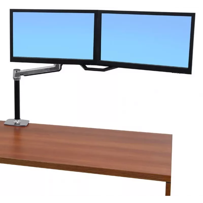 ERGOTRON Lx Hd sėdimos-stovimos pozicijos stalo laikiklis LCD svirčiai (poliruotas aliuminis)