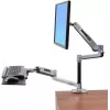ERGOTRON Lx Hd sėdimos-stovimos pozicijos stalo laikiklis LCD svirčiai (poliruotas aliuminis)