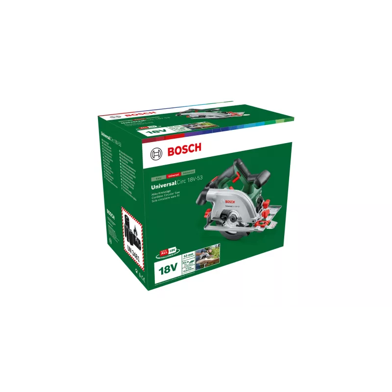 Bosch Circ 18V-53 16 cm Juoda, Žalia 4300 aps./min.