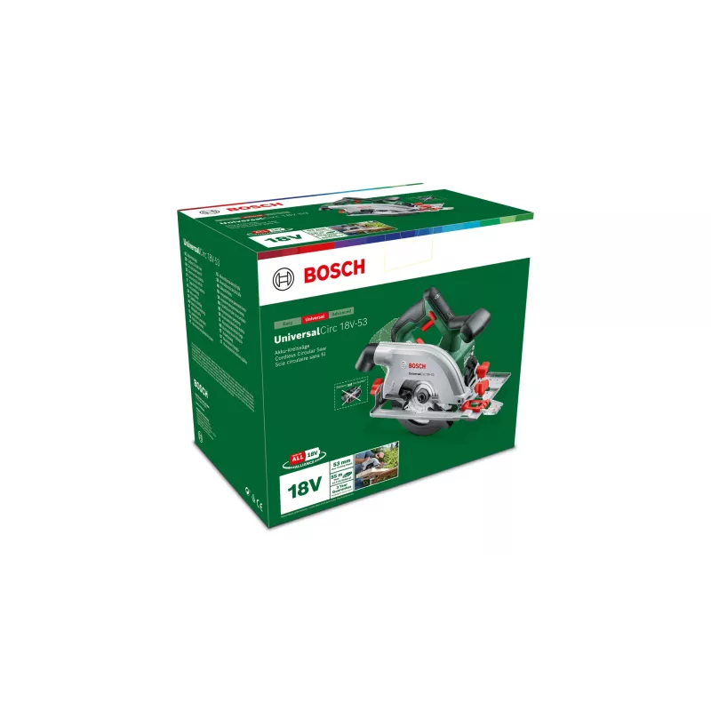 Bosch Circ 18V-53 16 cm Juoda, Žalia 4300 RPM
