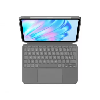 LOGITECH Combo Touch iPad Air 11-in 5-os kartos Oxford Pilka Qwertz vokiška