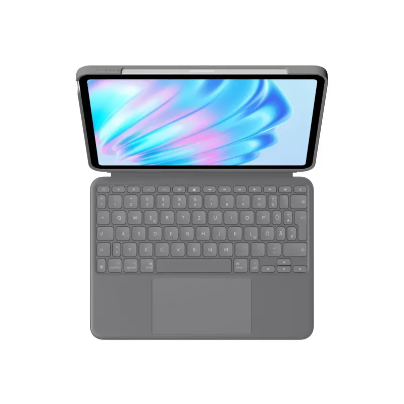 LOGITECH Combo Touch iPad Air 11-in 5-os kartos Oxford Pilka Qwertz vokiška