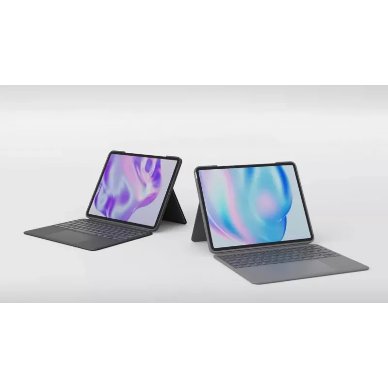 LOGITECH Combo Touch iPad Air 11-in 5-os kartos Oxford Pilka Qwertz vokiška