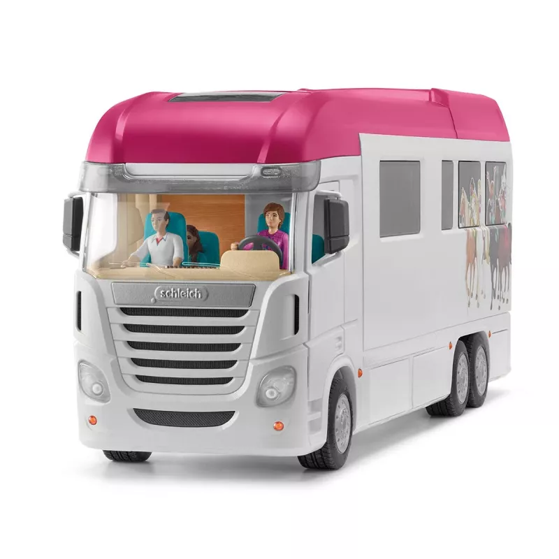 schleich HORSE CLUB Arklių transporteris, Pastatai, Stovyklavimas, Arklidė, Arkliai, Jojimo turnyras, 5 m., Įvairiaspalvis, Plastikas