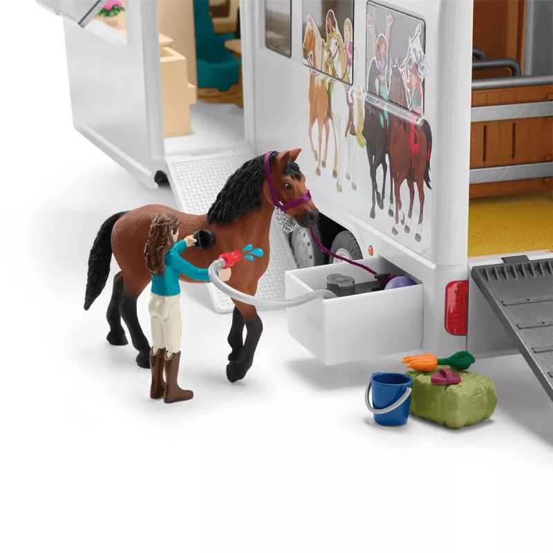 schleich HORSE CLUB Arklių transporteris, Pastatai, Stovyklavimas, Arklidė, Arkliai, Jojimo turnyras, 5 m., Įvairiaspalvis, Plastikas