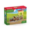 schleich FARM WORLD ponių dėžė su Islandijos ponių eržilu, ūkis, pastatai, ūkio gyvūnai / ūkio žaislai, arklių arklidė, arkliai, 3 m., įvairiaspalvė