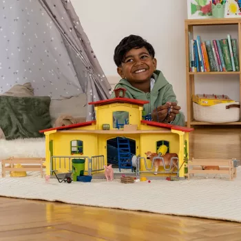 schleich FARM WORLD Didelis ūkis su gyvūnais ir priedais, Ūkis, 3 m., Daugiaspalvis, Plastikas