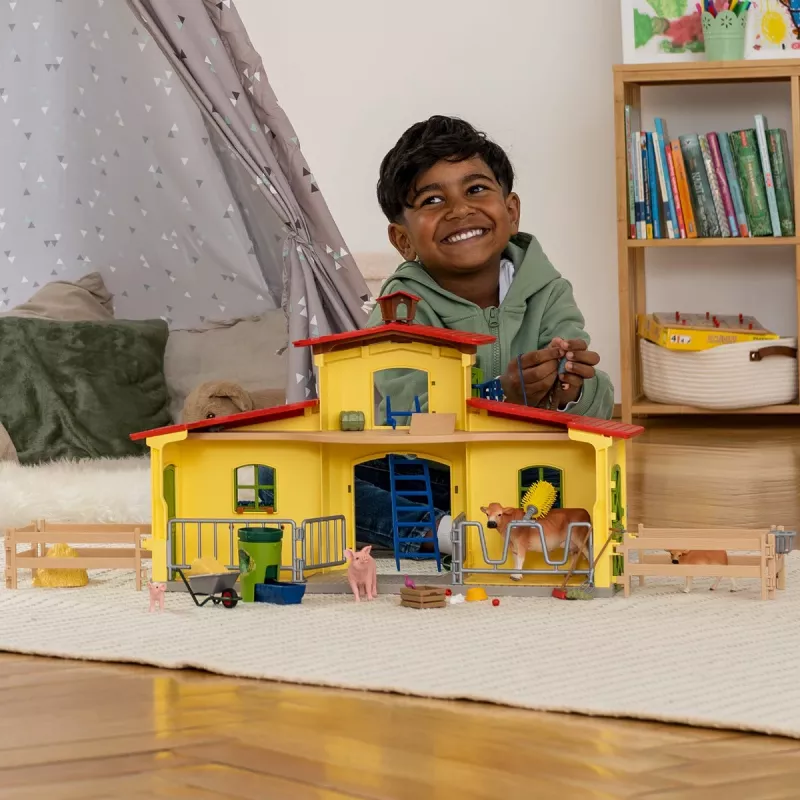 schleich FARM WORLD Didelis ūkis su gyvūnais ir priedais, Ūkis, 3 m., Daugiaspalvis, Plastikas