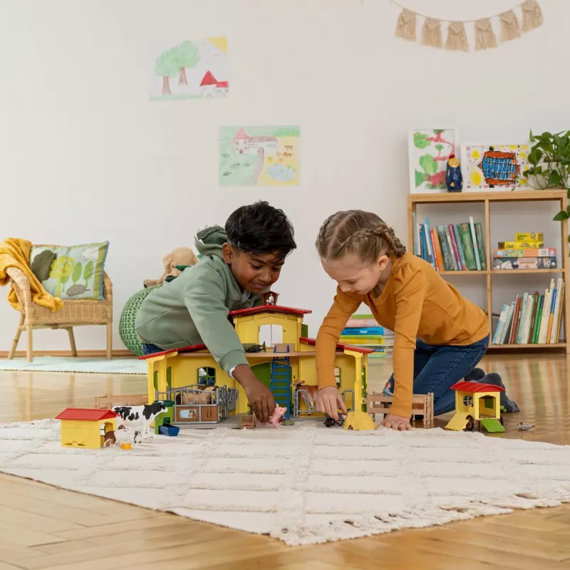 schleich FARM WORLD Didelis ūkis su gyvūnais ir priedais, Ūkis, 3 m., Daugiaspalvis, Plastikas