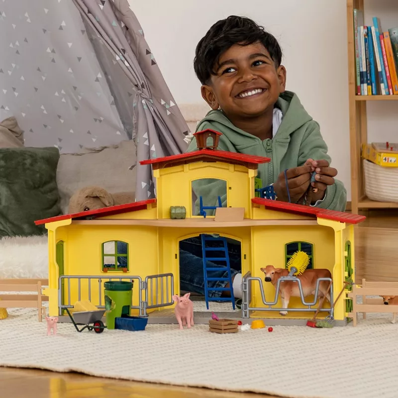 schleich FARM WORLD Didelis ūkis su gyvūnais ir priedais, Ūkis, 3 m., Daugiaspalvis, Plastikas