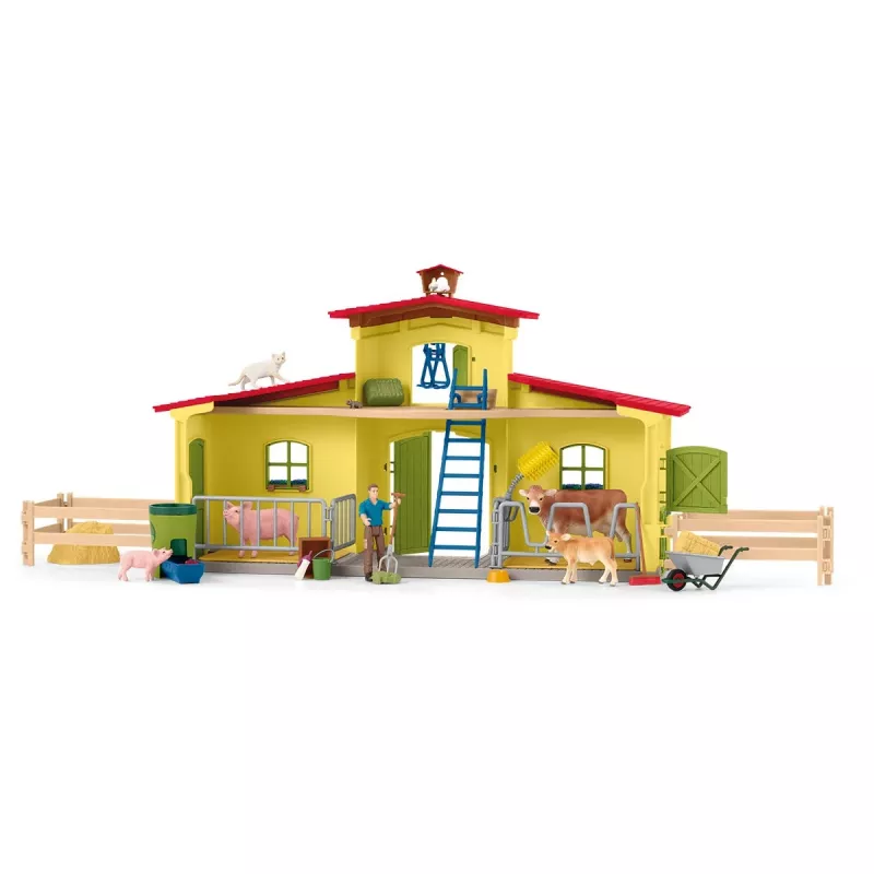 schleich FARM WORLD Didelis ūkis su gyvūnais ir priedais, Ūkis, 3 m., Daugiaspalvis, Plastikas