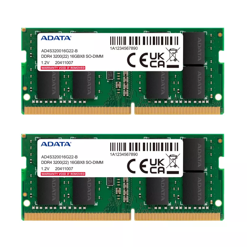 ADATA AD4S32008G22-DTGN atminties modulis 16 GB 2 x 8 GB DDR4 260 kontaktų SO-DIMM