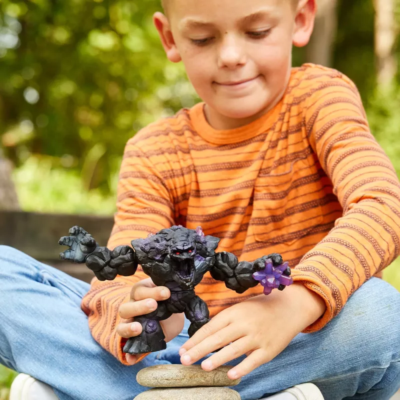 schleich ELDRADOR CREATURES Šešėlinis akmens monstras, Monstrai ir drakonai, Akmens pasaulis, 7 m., Juoda, Violetinė, Plastikas
