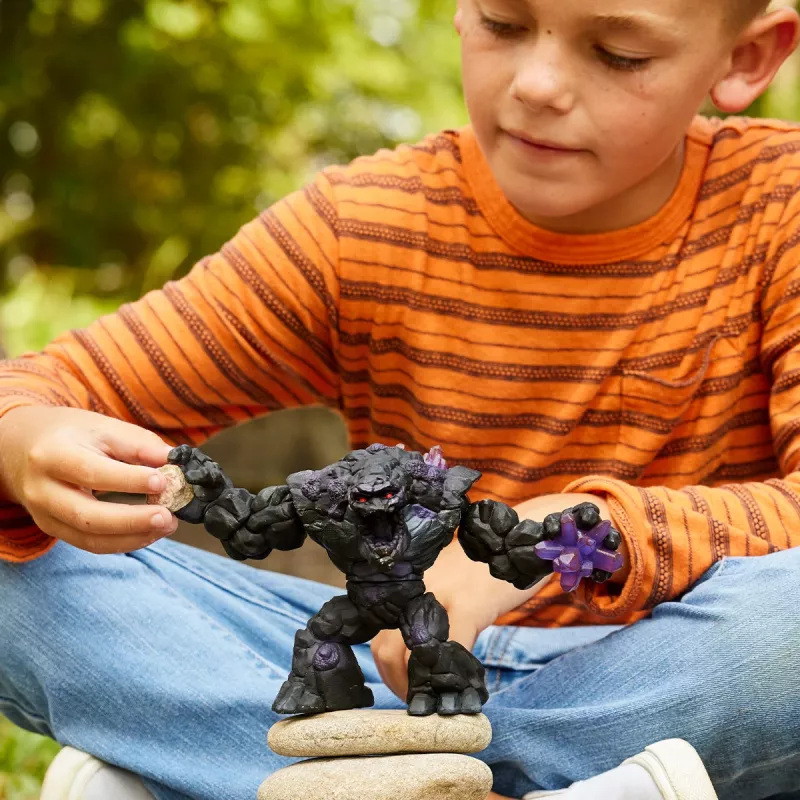 schleich ELDRADOR CREATURES Šešėlinis akmens monstras, Monstrai ir drakonai, Akmens pasaulis, 7 m., Juoda, Violetinė, Plastikas