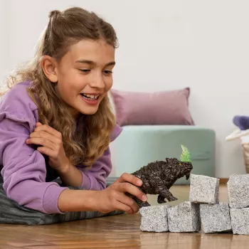 schleich ELDRADOR CREATURES mūšio raganosis, 7 m., Monstrai ir drakonai, Akmenų pasaulis, Juoda, Žalia, Plastikas