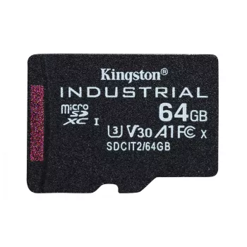 Kingston Technology 64 GB microSDXC Industrial C10 A1 pSLC kortelė, vienoje pakuotėje be adapterio