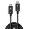 Lindy 1 m Thunderbolt 4 kabelis, 40 Gbps, pasyvus, kištukas, kištukas, 1 m, 40 Gbit/s, juoda, nikelis/auksas