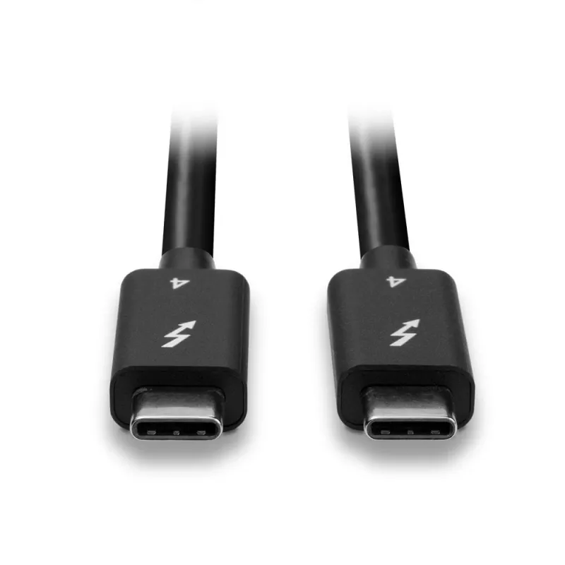 Lindy 1 m Thunderbolt 4 kabelis, 40 Gbps, pasyvus, kištukas, kištukas, 1 m, 40 Gbit/s, juoda, nikelis/auksas
