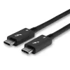 Lindy 1 m Thunderbolt 4 kabelis, 40 Gbps, pasyvus, kištukas, kištukas, 1 m, 40 Gbit/s, juoda, nikelis/auksas