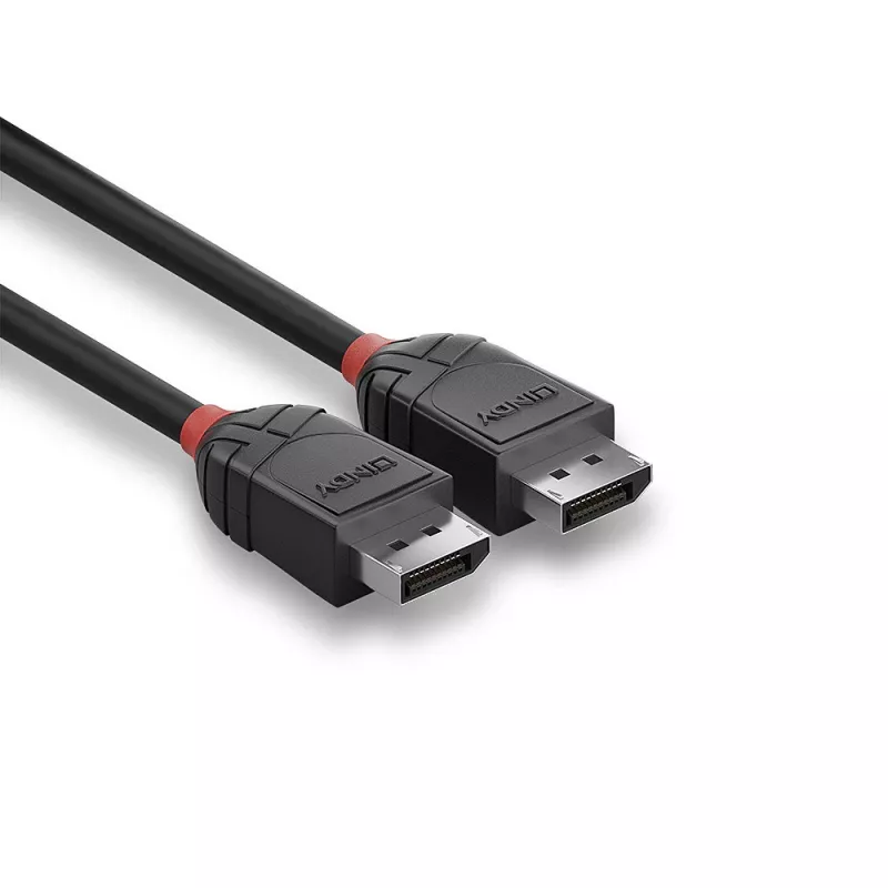 Lindy 3 m DisplayPort 1.2 laidas, Juoda Line, 3 m, DisplayPort, DisplayPort, Vyriška, Vyriška, 4096 x 2160 pikselių