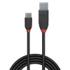 Lindy 1 m USB 3.2 Type A į C kabelis, 10 Gbps, Juoda Line, 1 m, USB A, USB C, USB 3.2 Gen 1 (3.1 Gen 1), 10 Gbit/s, juodas