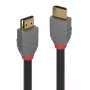 Lindy 1 m didelės spartos HDMI laidas, Anthra Line, 1 m, HDMI A tipo (standartinis), HDMI A tipo (standartinis), 4096 x 2160 pikselių, 18 Gbit/s, juoda, pilka