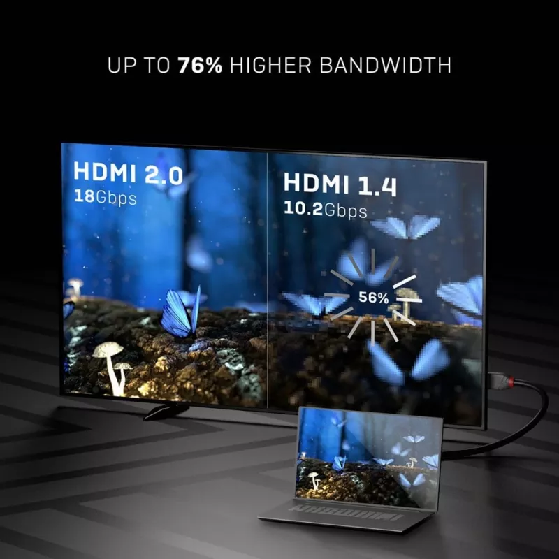 Lindy 5 m didelės spartos HDMI laidas, Anthra Line