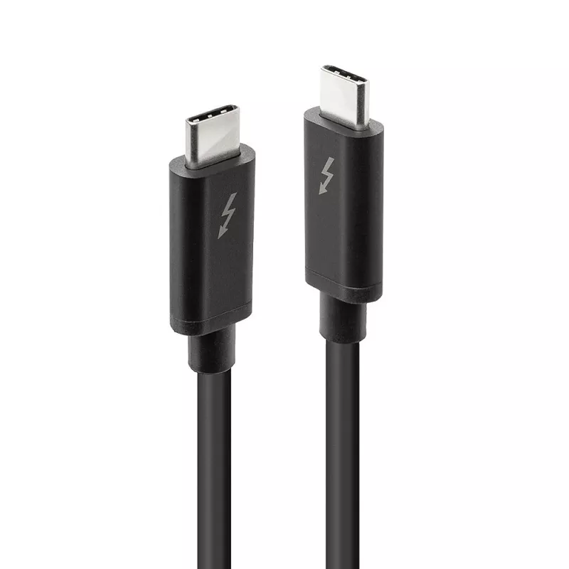 Lindy 1 m Thunderbolt 3 kabelis, pasyvus, kištukas, kištukas, 1 m, 20 Gbit/s, juodas, 60 W
