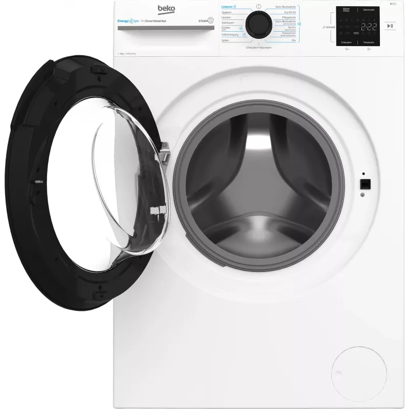 Beko b300 BM3WFU3941X skalbimo mašina Įkraunama iš priekio 9 kg 1351 aps./min Balta