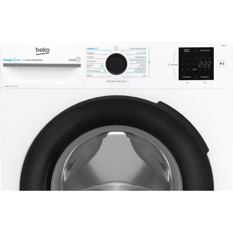 Beko b300 BM3WFU3941X skalbimo mašina Įkraunama iš priekio 9 kg 1351 aps./min Balta