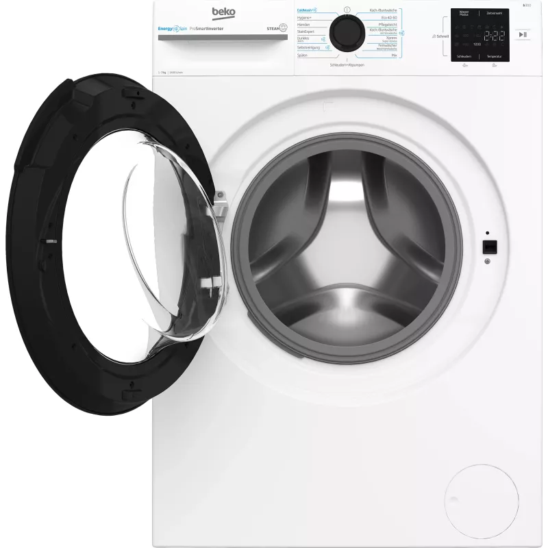 Beko b300 BM3WFU3741X skalbimo mašina Pakraunama iš priekio 7 kg 1351 aps./min. Balta