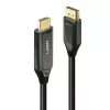 “Lindy” 2 m aktyvus DisplayPort 1.4 į HDMI 8K60 laidas, 2 m, HDMI A tipo (standartinis), DisplayPort, kištukas, kištukas, tiesus