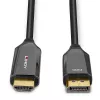 “Lindy” 2 m aktyvus DisplayPort 1.4 į HDMI 8K60 laidas, 2 m, HDMI A tipo (standartinis), DisplayPort, kištukas, kištukas, tiesus