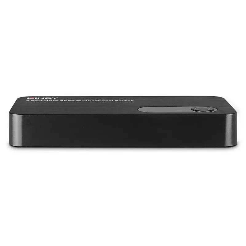 Lindy 2 prievadų HDMI 8K60 abipusis perjungiklis, HDMI, ABS, juoda, 120 Hz, 3840 x 2160, 7680 x 4320, 48 Gbit/s
